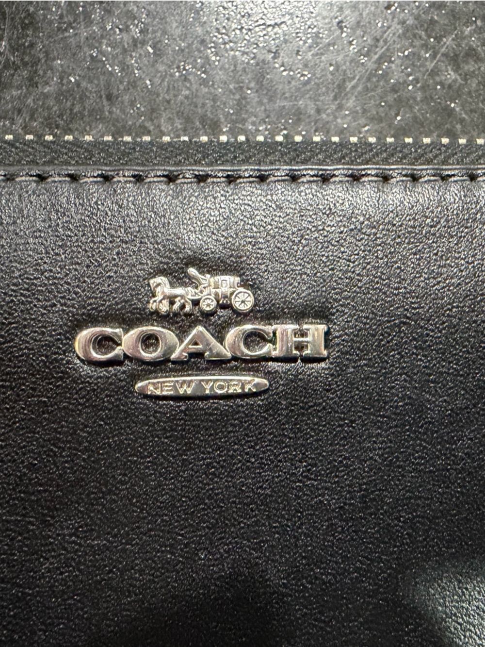 Coach Black Leather Zip-Around Wallet - Picture 10 of 10